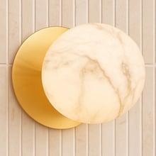 Lassie Marble Opal Glass Warm White LED Outdoor Wall Light